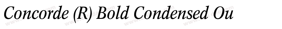 Concorde (R) Bold Condensed Outline字体转换